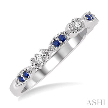 Gemstone & Diamond Wedding Band